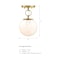Designers Fountain Wine Flower 7in. 1-Light Brushed Gold Glam Semi Flush Mount with White Art Glass Shade for Bedrooms D329M-SF-BG - alternate 7
